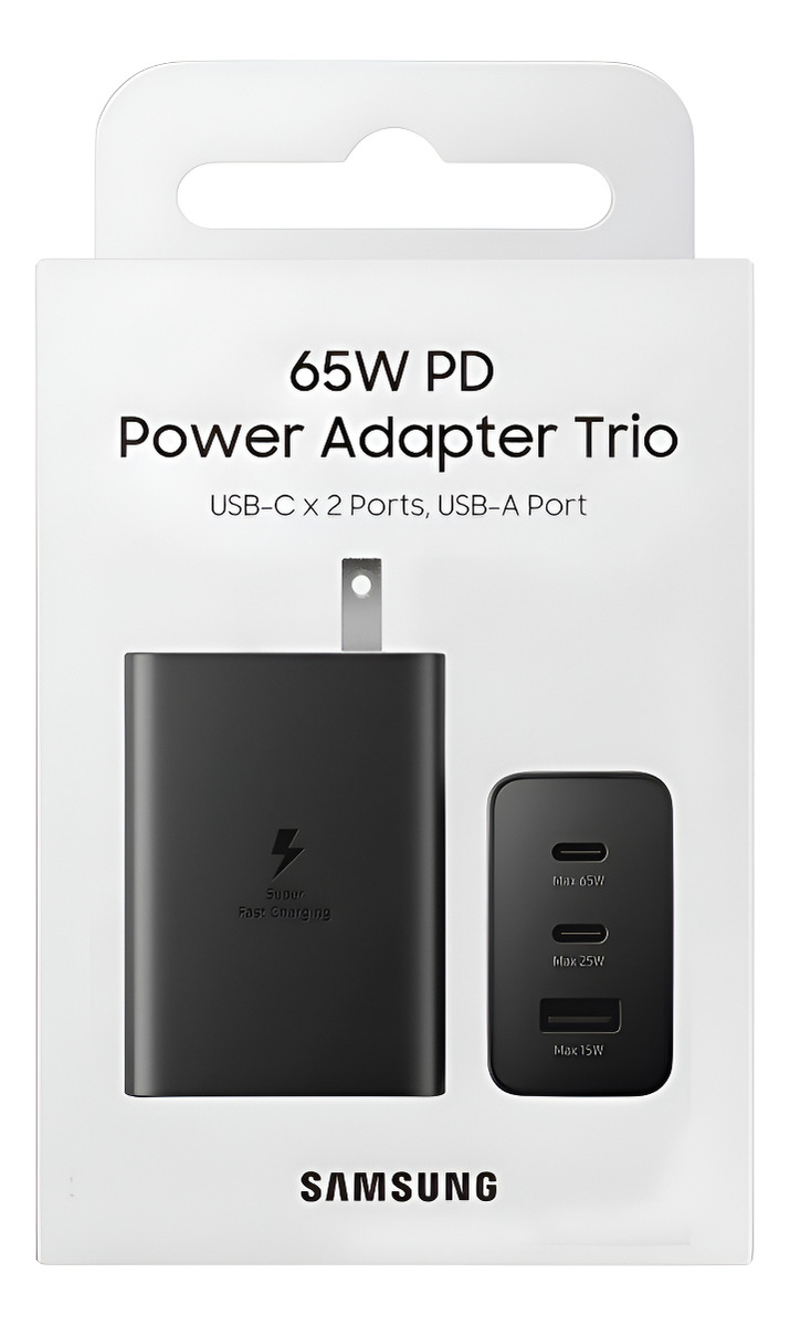SAMSUNG CARGADOR 65WATTS PARA GALAXY Z FLIP7 FOLD7 NEGRO - 1