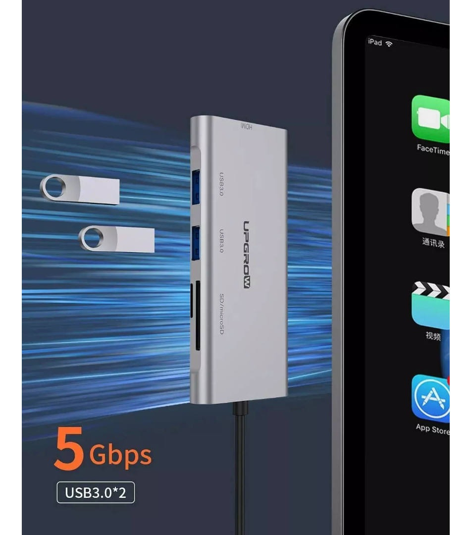 HUB USB-C UPGROW 5EN1 PARA MACBOOK PRO 14 M5 (2025) A3434 - 4