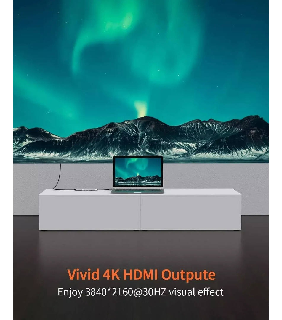 HUB USB-C UPGROW 5EN1 PARA MACBOOK PRO 14 M5 (2025) A3434 - 6