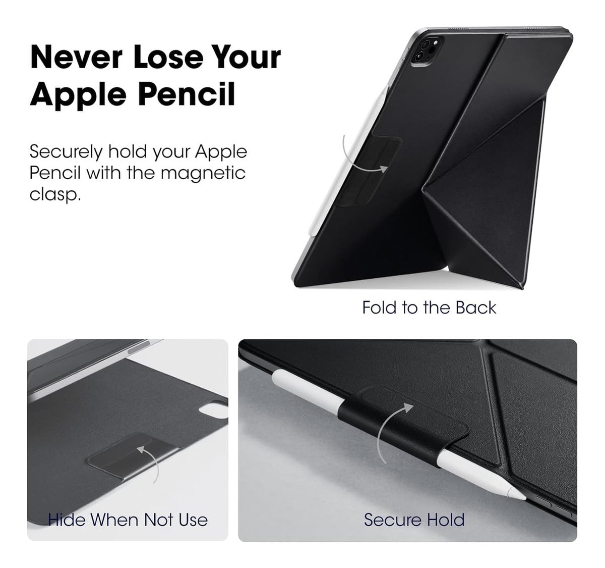 CASE BENKS URBAN MAG PARA IPAD PRO 13 M5 A3360 A3361 NEGRO - 6