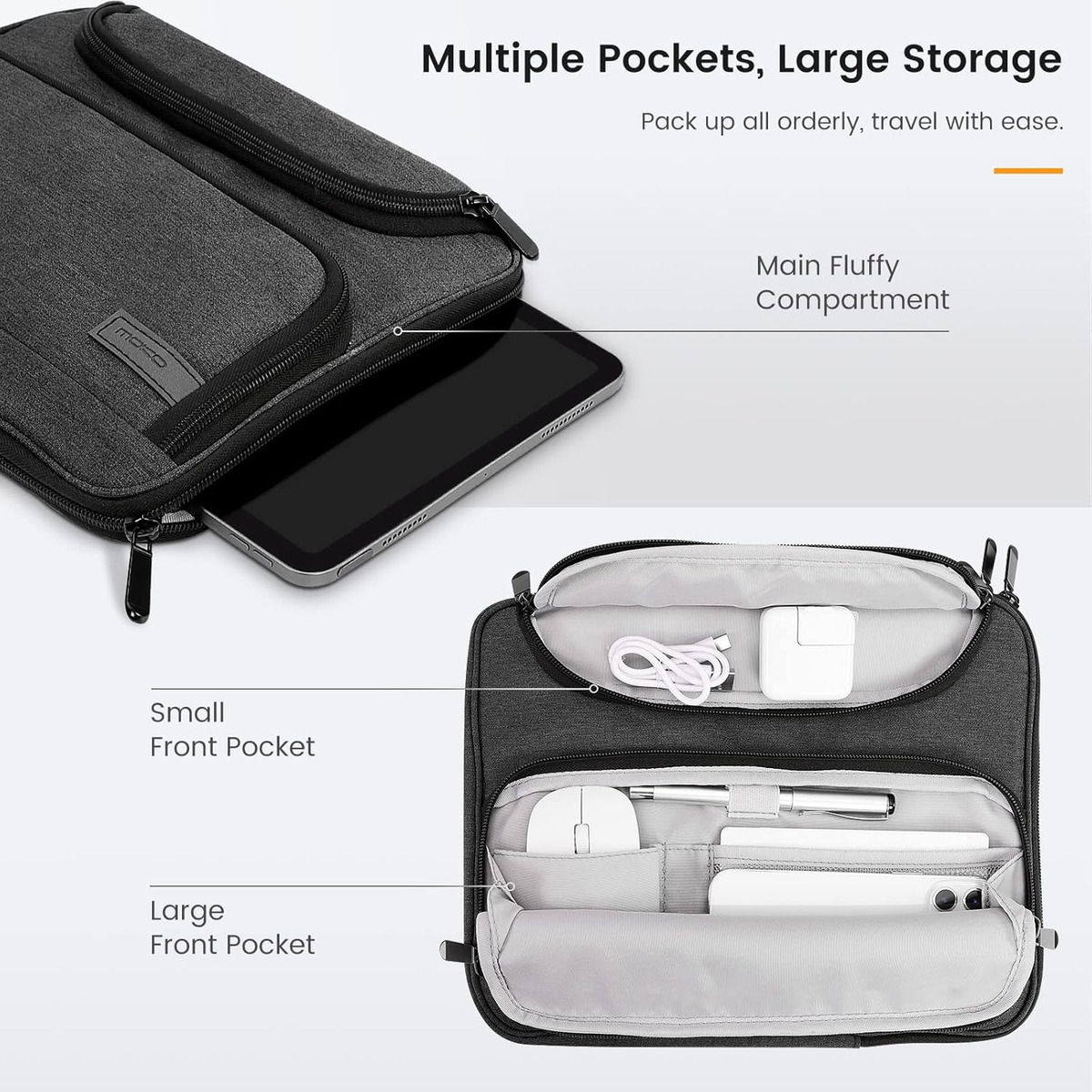 MOKO FUNDA BAG PARA GALAXY TAB S10 LITE 10.9 X400 X406 NEGRO - 4