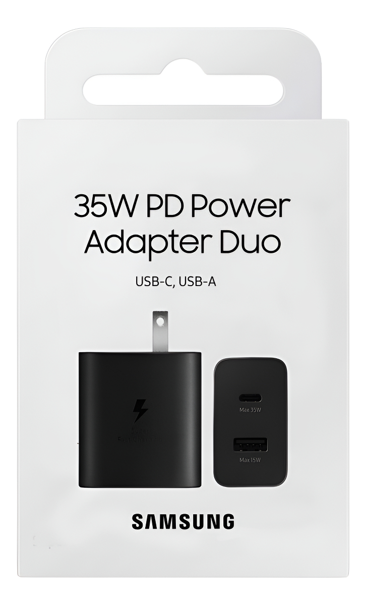 CARGADOR SAMSUNG 35WATTS DUO PARA GALAXY S25 FE (2025) NEGRO - 1