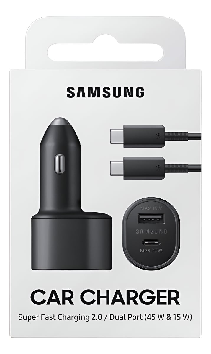 CARGADOR DE AUTO SAMSUNG 45WATTS PARA GALAXY S25 FE (2025) - 1