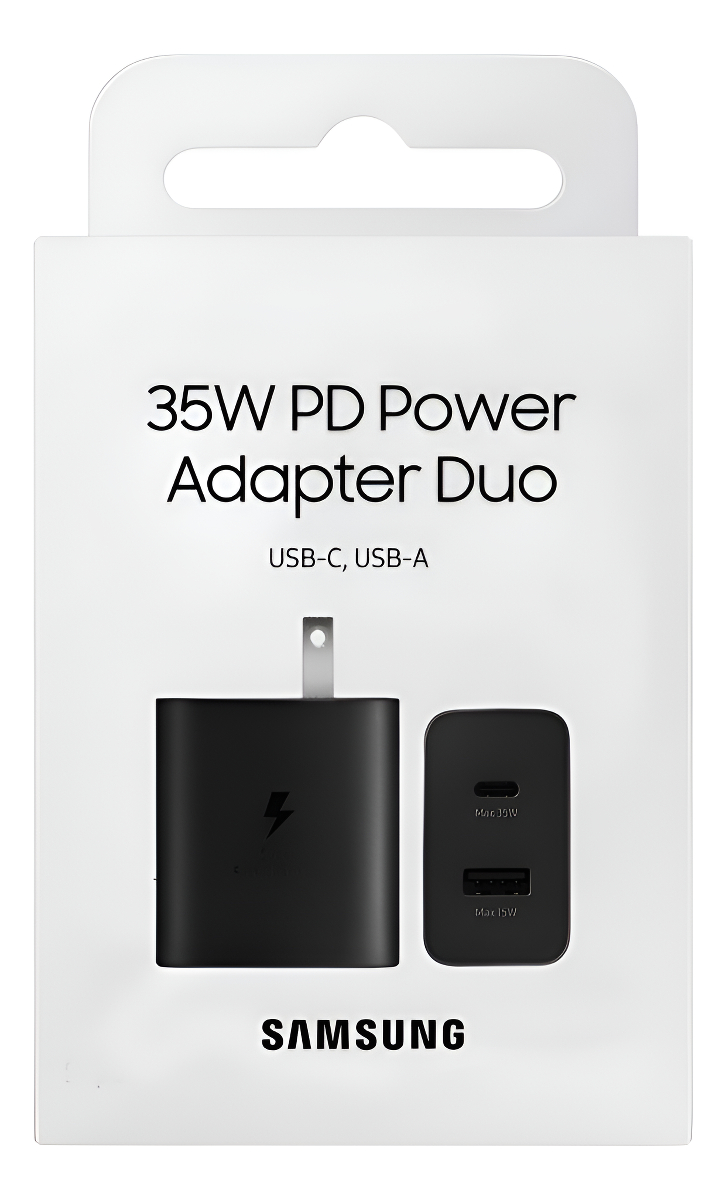 CARGADOR SAMSUNG 35WATTS DUO PARA GALAXY Z FLIP7 FOLD7 NEGRO - 1