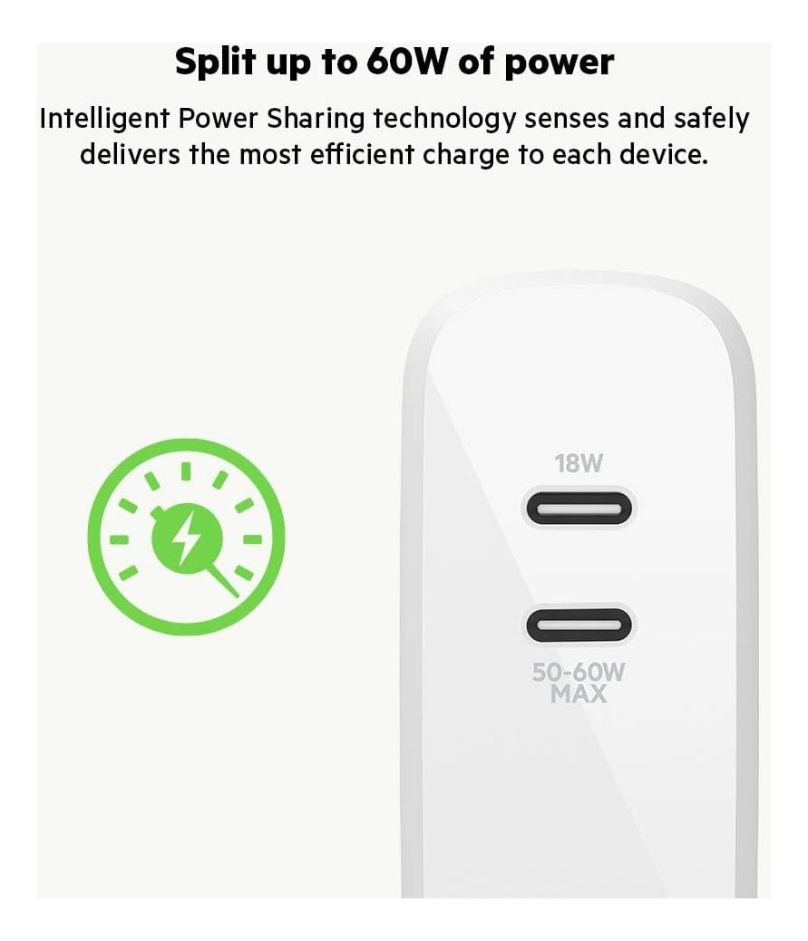 CARGADOR BELKIN 68W USB C PARA IPHONE 15 / PRO / MAX / PLUS - 3