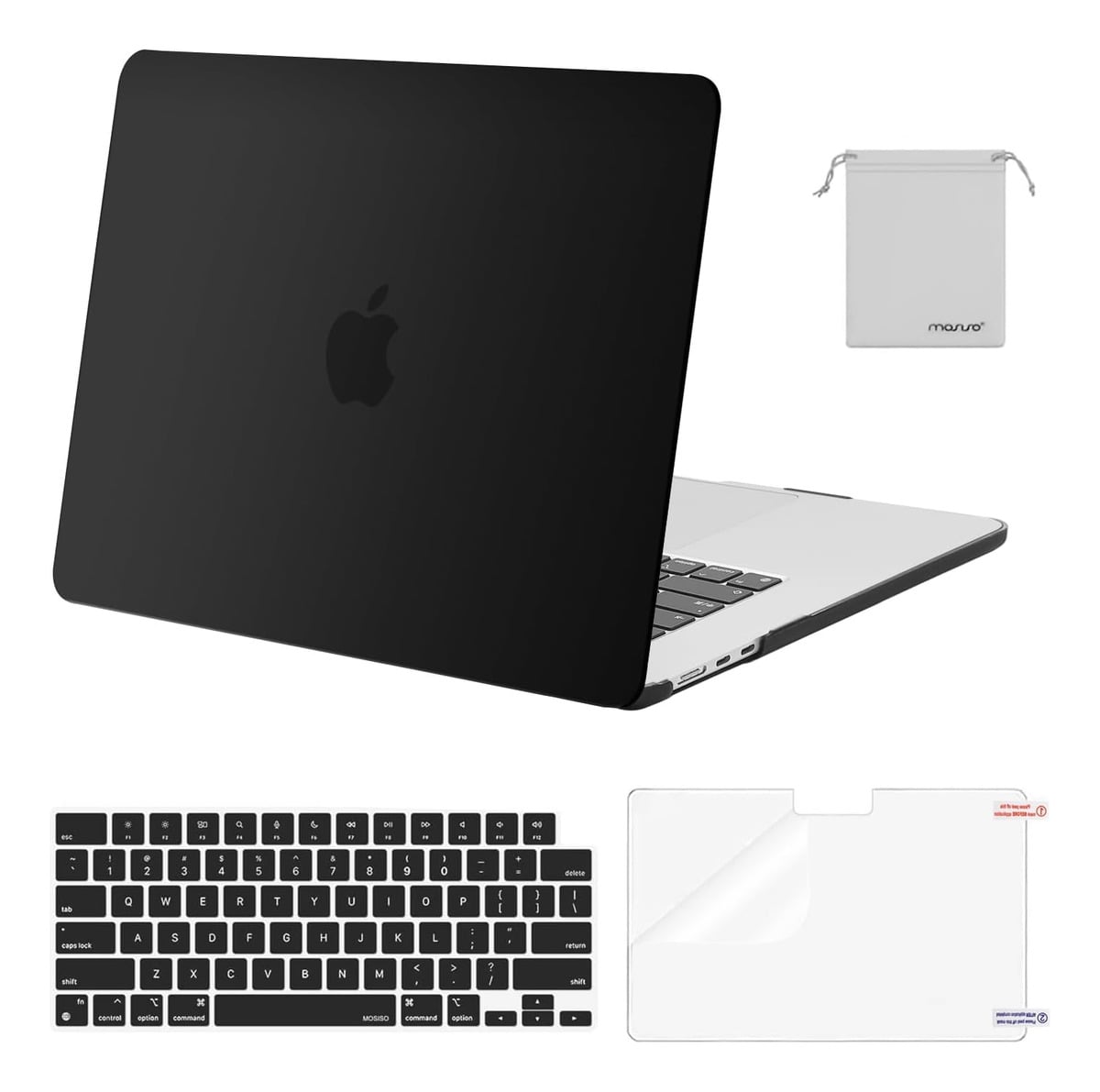 CASE MOSISO PARA MACBOOK AIR 15 M4 A3241 (2025) BLACK + MICA - 1