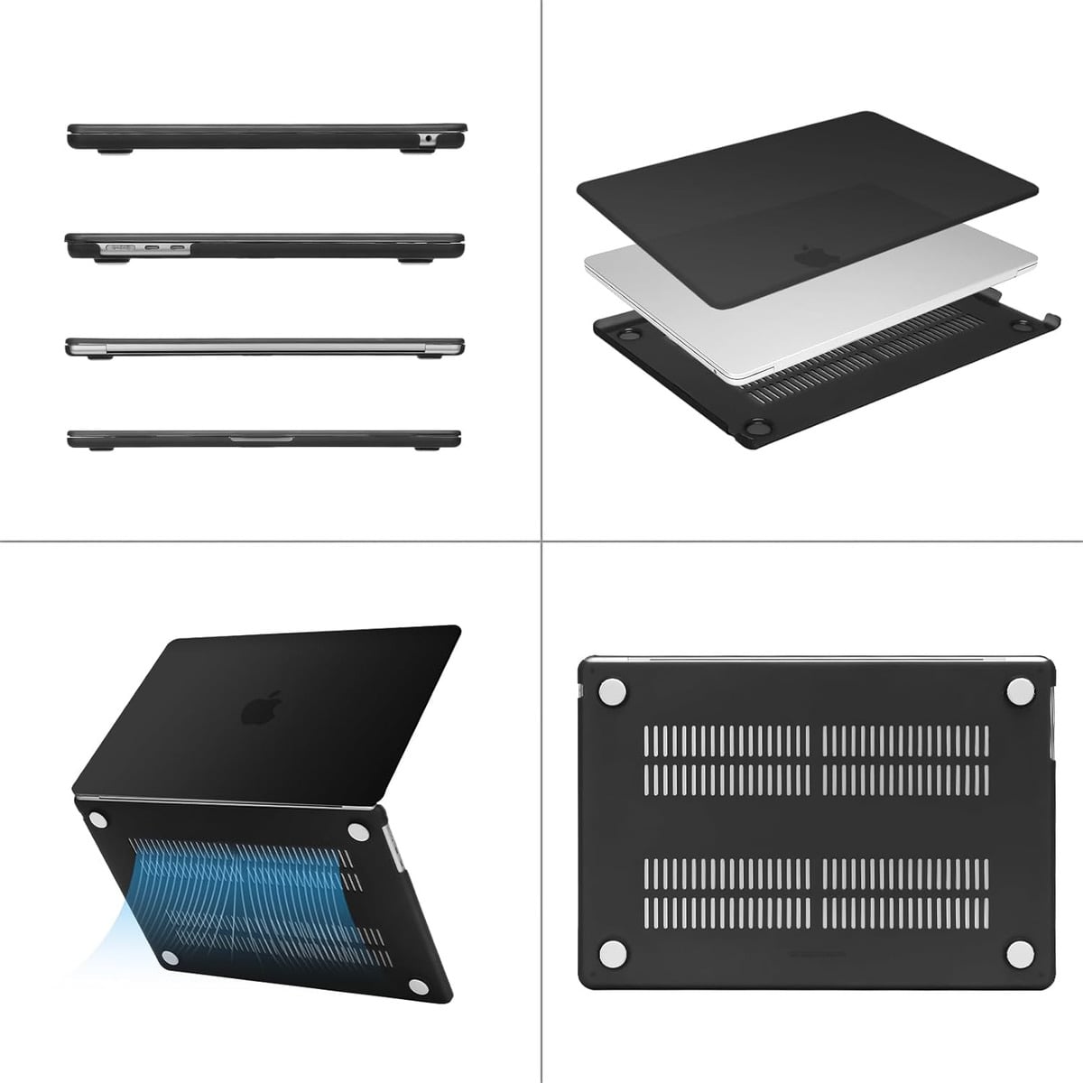 CASE MOSISO PARA MACBOOK AIR 15 M4 A3241 (2025) BLACK + MICA - 3
