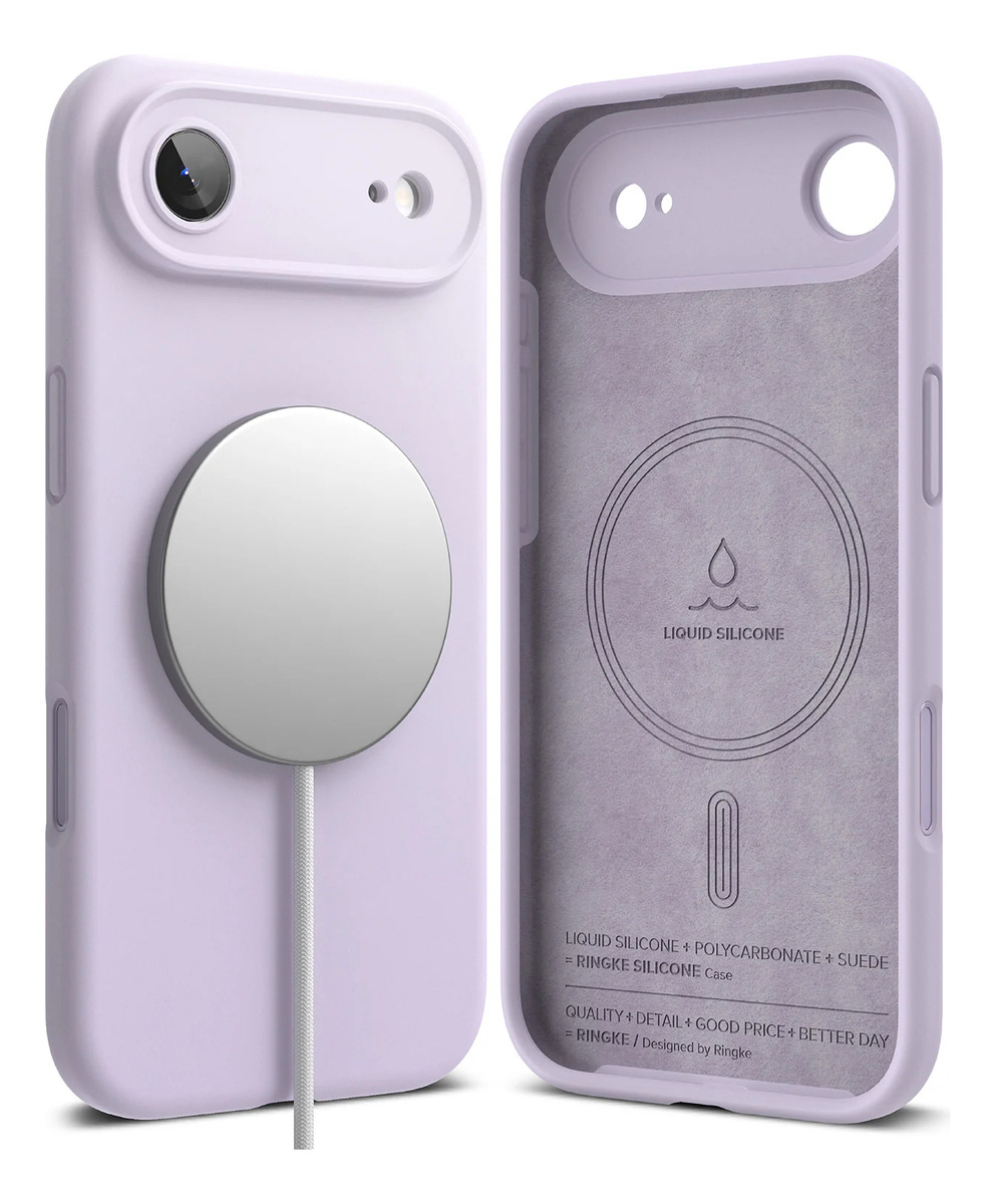 CASE RINGKE SILICONE (MAG) PARA IPHONE 17 AIR 6.5 PURPLE - 1