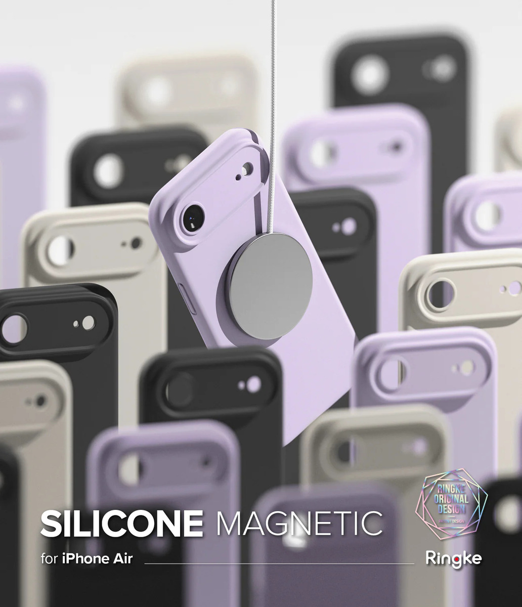 CASE RINGKE SILICONE (MAG) PARA IPHONE 17 AIR 6.5 PURPLE - 5