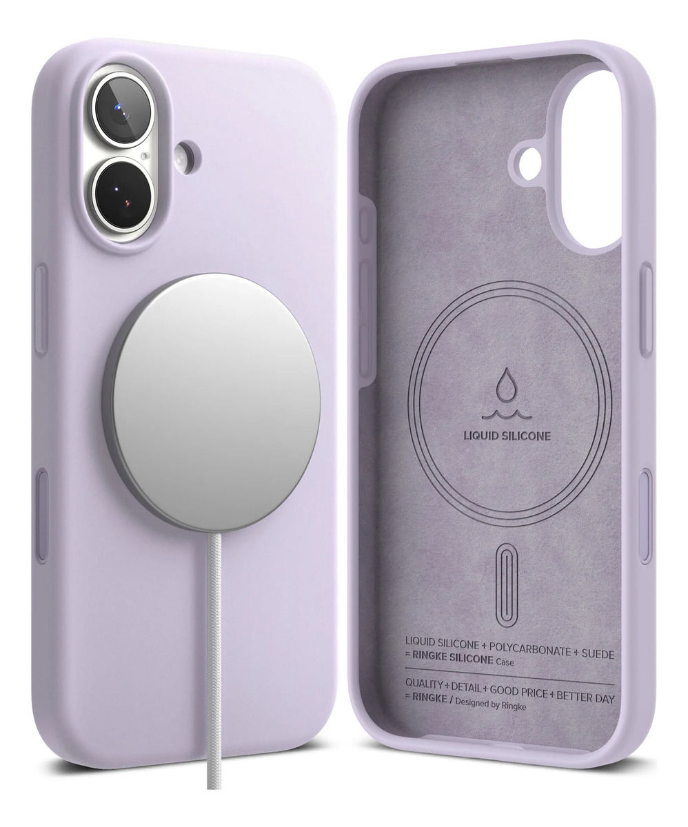 CASE RINGKE SILICONE (MAG) PARA IPHONE 17 NORMAL 6.3 PURPLE - 1
