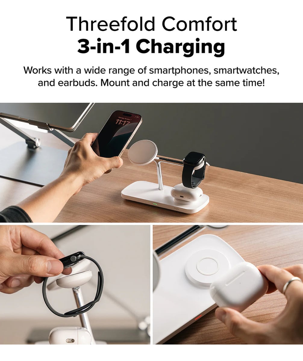 RINGKE CARGADOR 3EN1 (MAG) PARA GALAXY WATCH ULTRA 2025 - 4