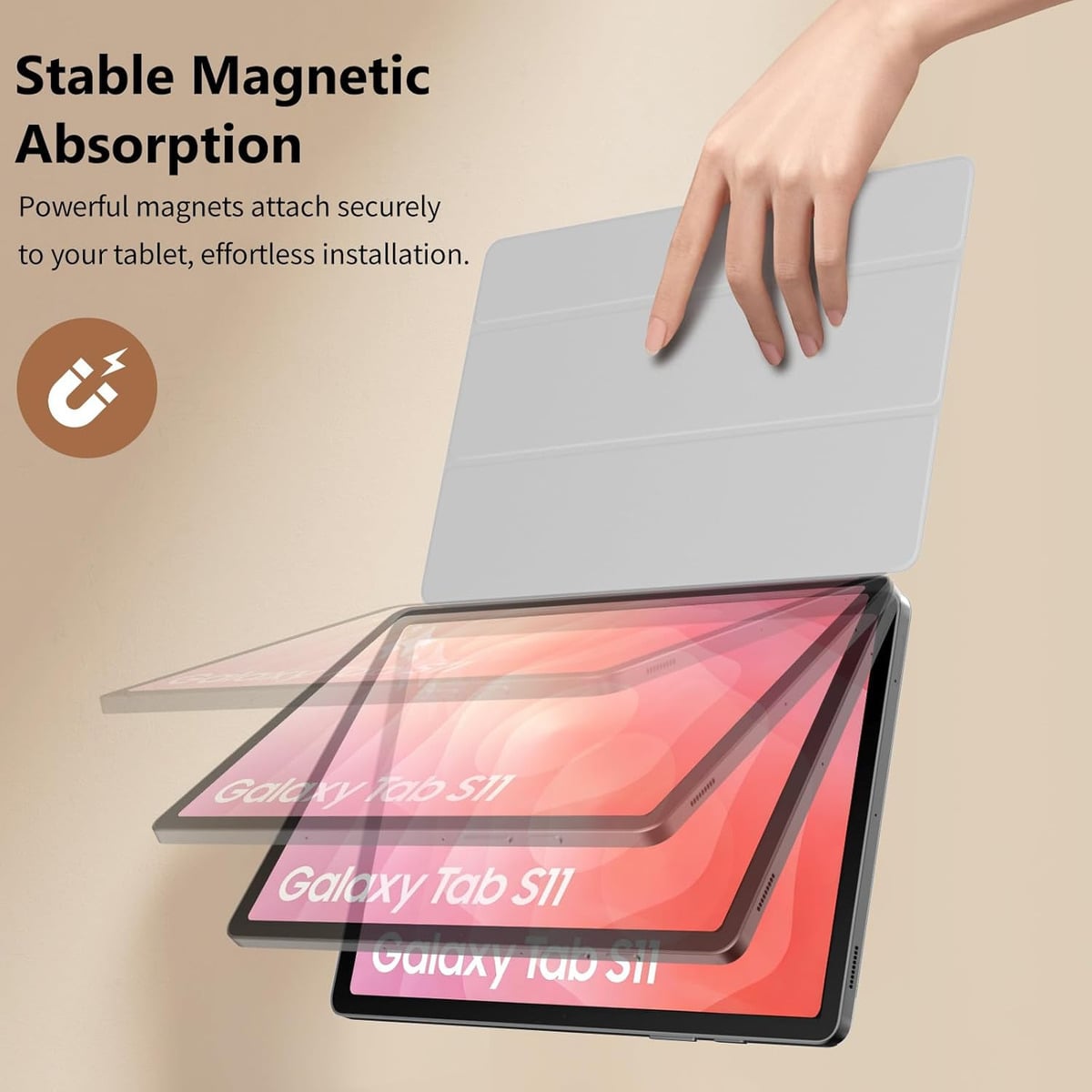 MOKO BOOK COVER (MAG) CASE PARA GALAXY TAB S11 X730 (2025) G - 4