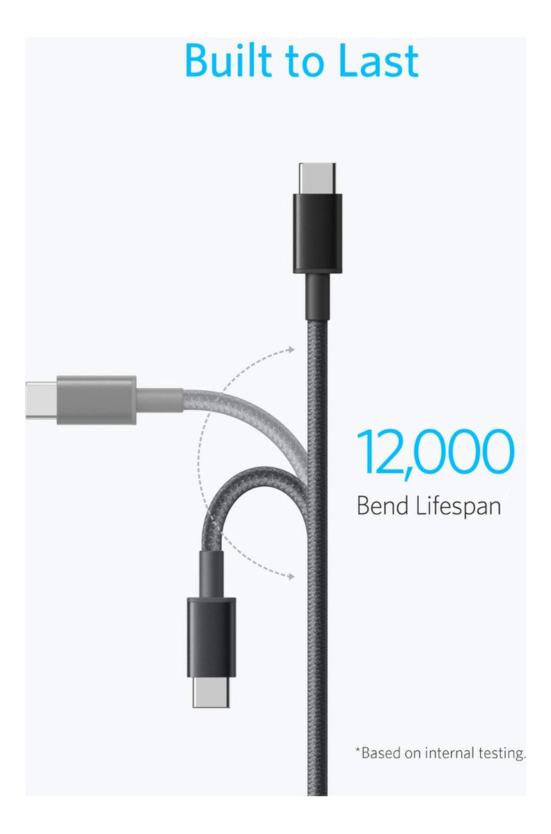 CABLE ANKER USB-C 60W 1.8M PARA GALAXY TAB S11 ULTRA X930 2X - 5