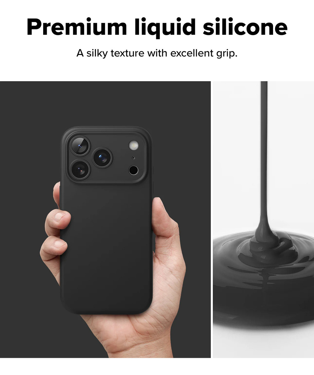 CASE RINGKE SILICONE (MAG) PARA IPHONE 17 PRO MAX 6.9 NEGRO - 3