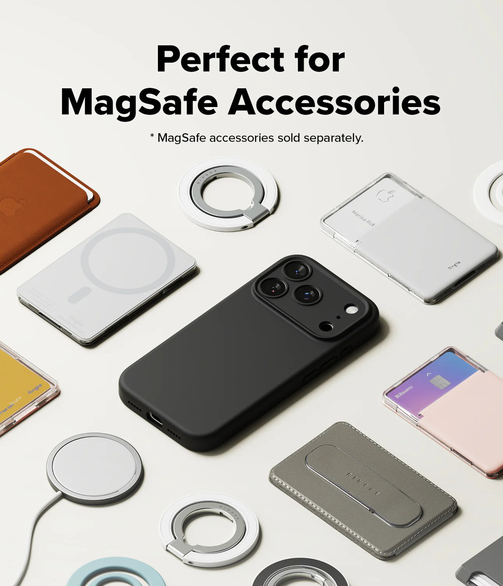 CASE RINGKE SILICONE (MAG) PARA IPHONE 17 PRO MAX 6.9 NEGRO - 4