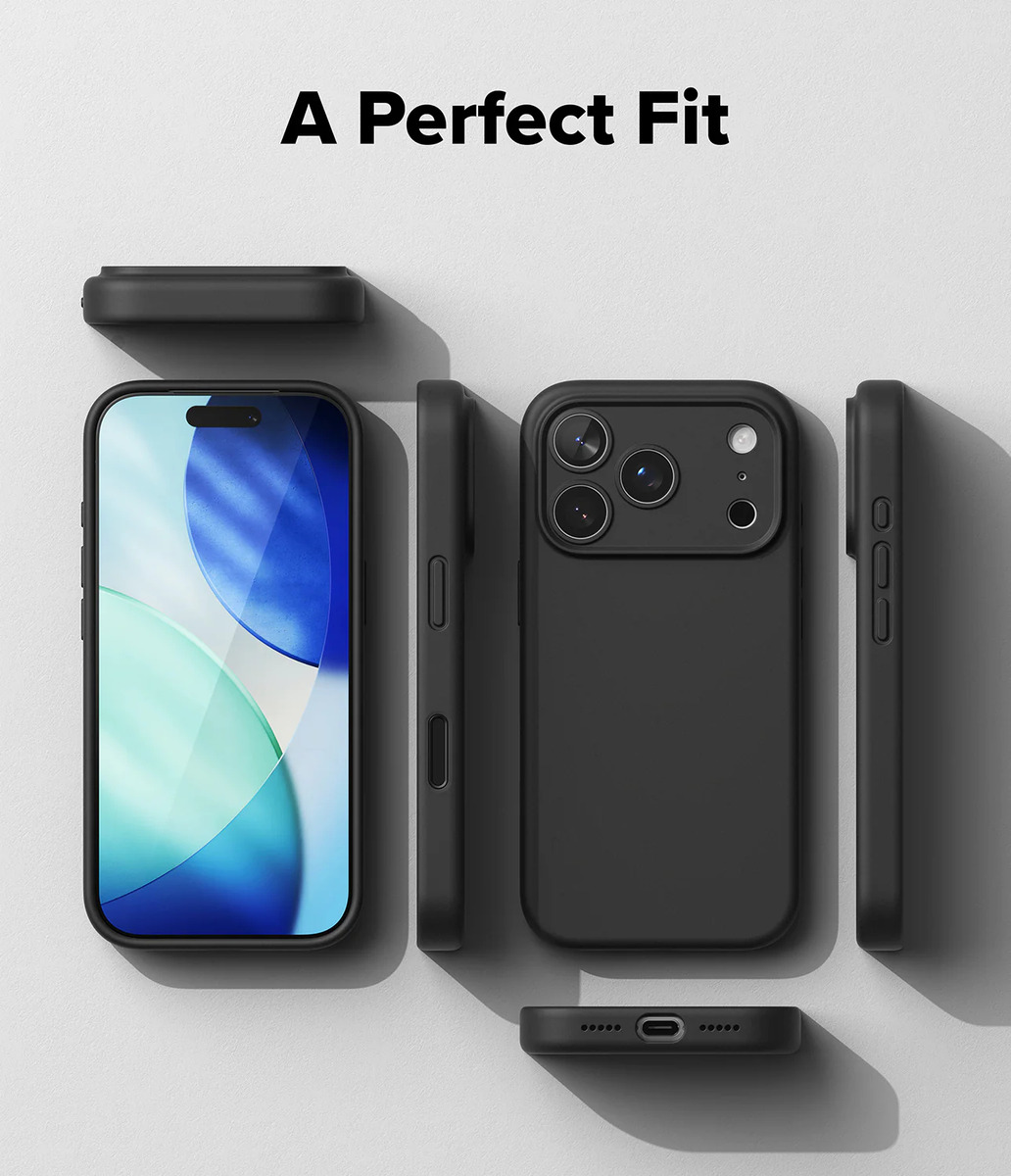 CASE RINGKE SILICONE (MAG) PARA IPHONE 17 PRO MAX 6.9 NEGRO - 6