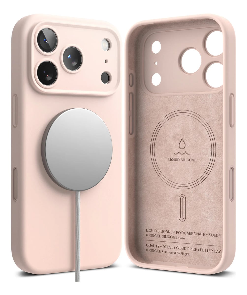 CASE RINGKE SILICONE (MAG) PARA IPHONE 17 PRO MAX 6.9 PINK - 1