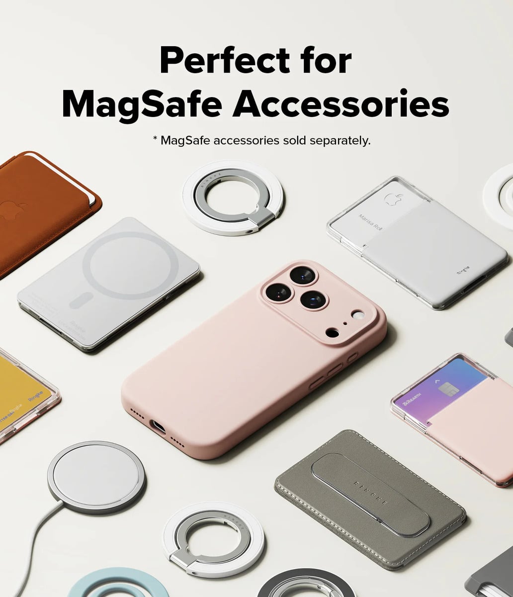 CASE RINGKE SILICONE (MAG) PARA IPHONE 17 PRO MAX 6.9 PINK - 5