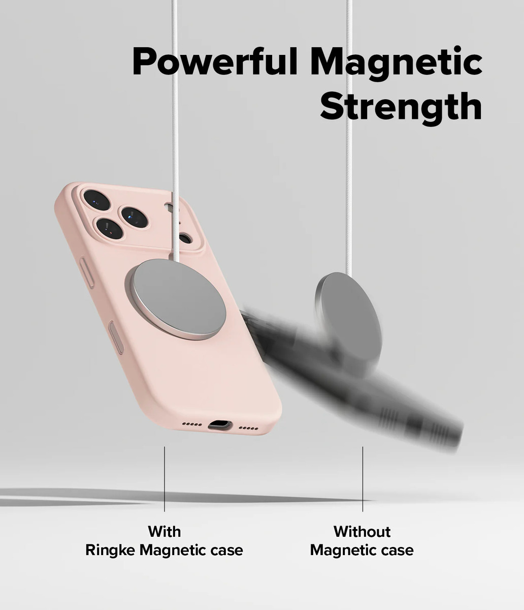 CASE RINGKE SILICONE (MAG) PARA IPHONE 17 PRO MAX 6.9 PINK - 6
