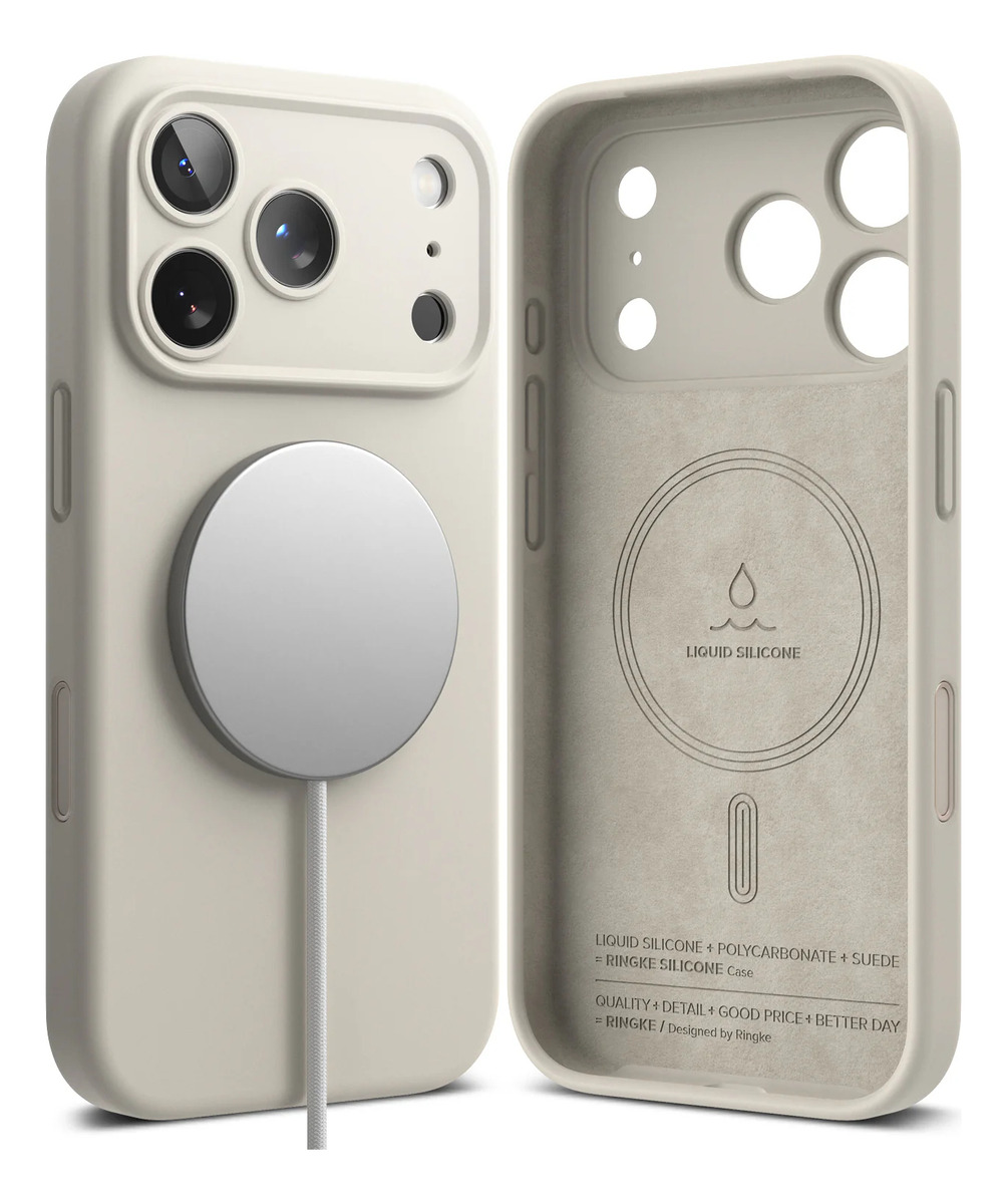 CASE RINGKE SILICONE (MAG) PARA IPHONE 17 PRO MAX 6.9 STONE - 1