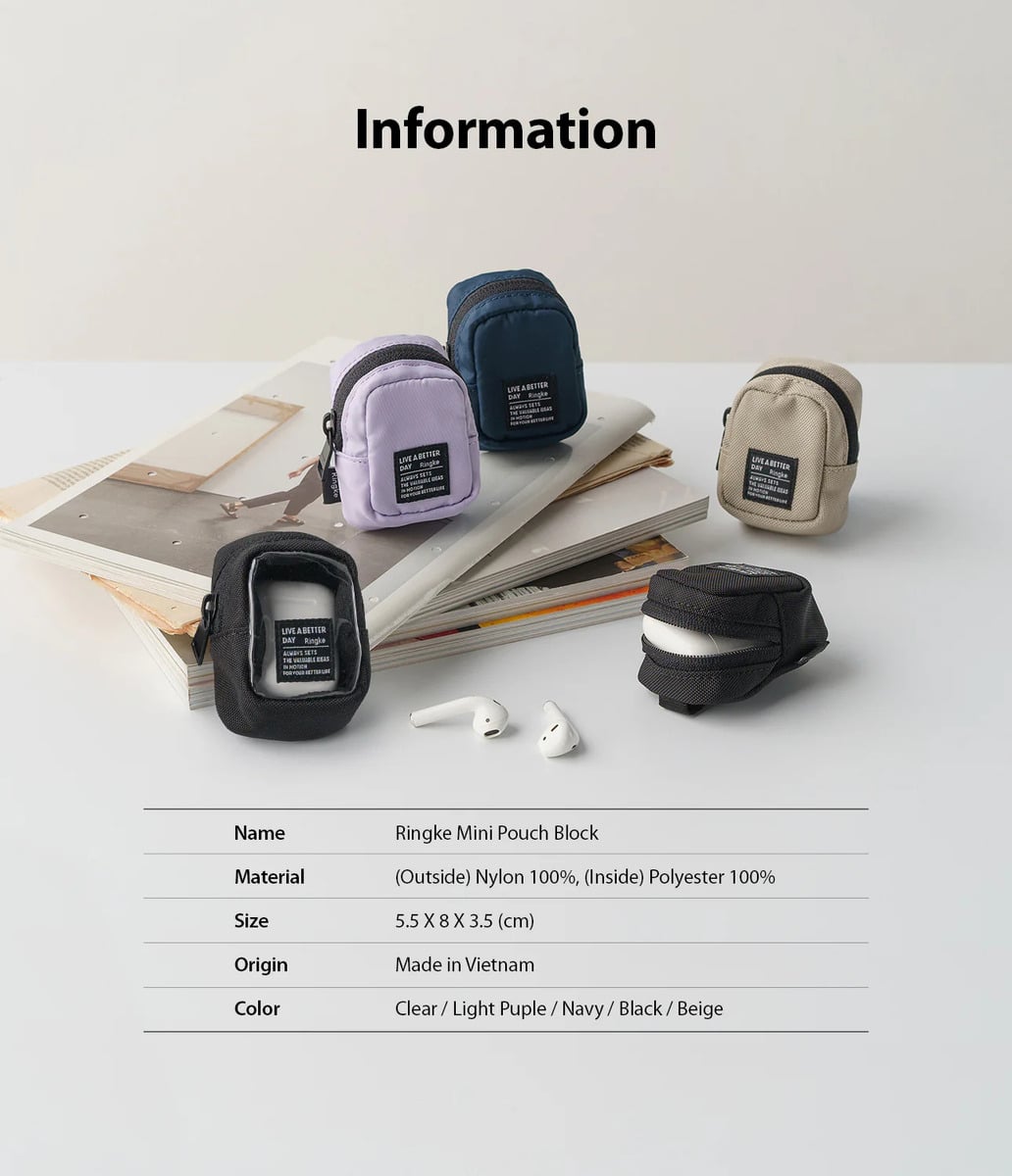 CASE RINGKE MINI BOLSO BLOCK PARA AIRPODS PRO 3RA GEN 2025 - 3
