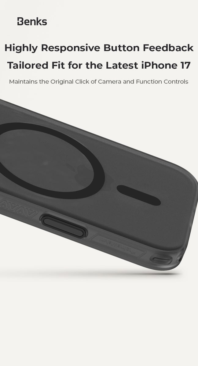 CASE BENKS LUCID ARMOR (MAG) PARA IPHONE 17 NORMAL 6.3 SMOKE - 2