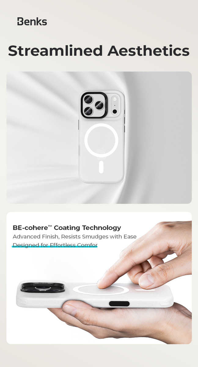 CASE BENKS LUCID ARMOR (MAG) PARA IPHONE 17 NORMAL 6.3 SMOKE - 6