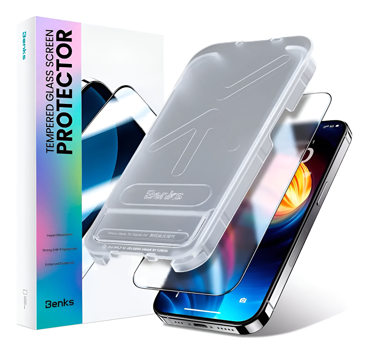 MICA D VIDRIO MATE BENKS JOYTOUCH PARA IPHONE 17 PRO MAX 6.9 - 1