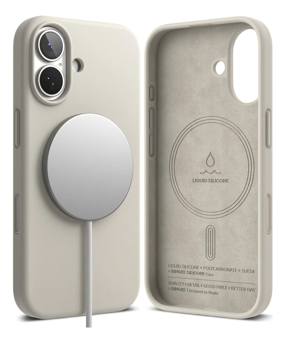 CASE RINGKE SILICONE (MAG) PARA IPHONE 17 NORMAL 6.3 STONE - 1
