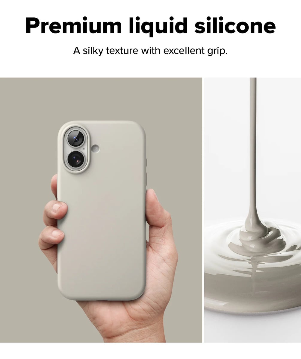 CASE RINGKE SILICONE (MAG) PARA IPHONE 17 NORMAL 6.3 STONE - 4