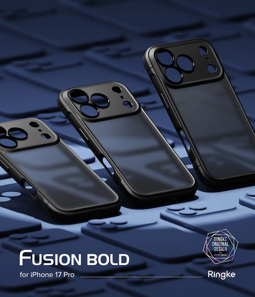 CASE RINGKE FUSION BOLD PARA IPHONE 17 PRO 6.3 MATTE SMOKE - 2