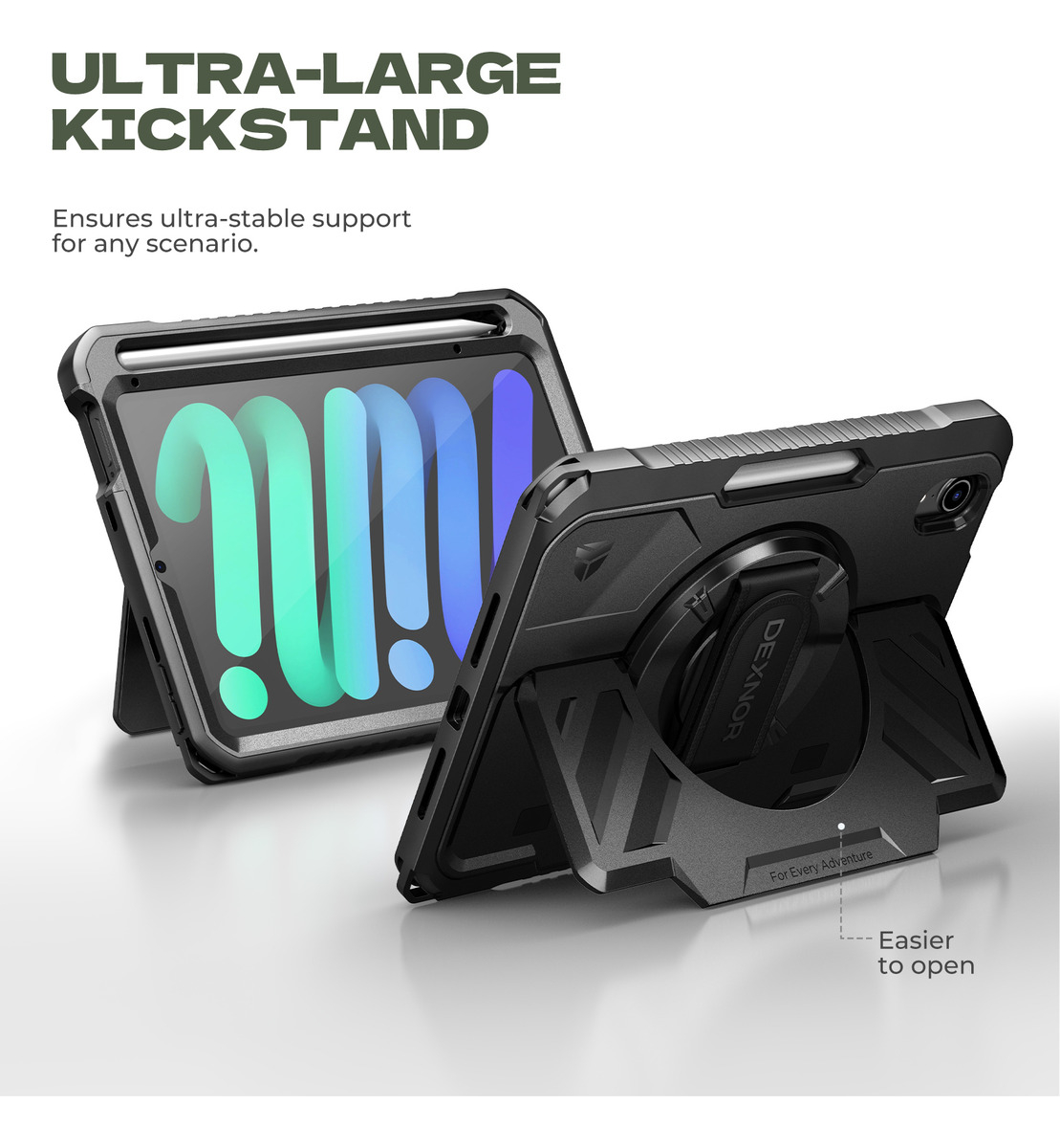 CASE DEXNOR 360° PARA IPAD MINI 6 GEN A2567 A2568 CON MANGO - 2