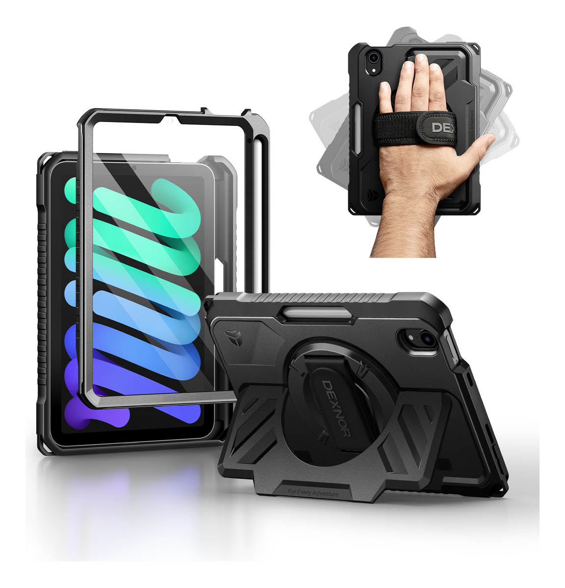 CASE DEXNOR 360° PARA IPAD MINI 7 GEN A2993 A2995 C/ MANGO - 1