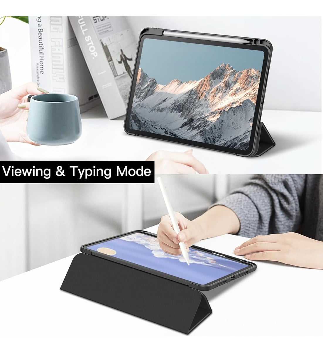 CASE PARA IPAD PRO 11 M5 (2025) A3357 A3358 CLEAR / NEGRO - 5
