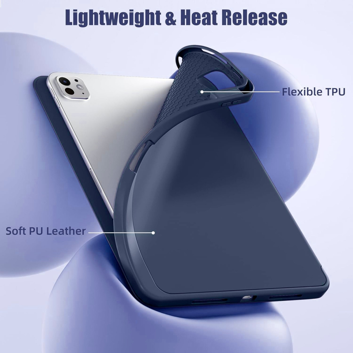 FUNDA CASE PARA IPAD PRO 11 M5 (2025) 5GEN NAVY A3357 A3358 - 3