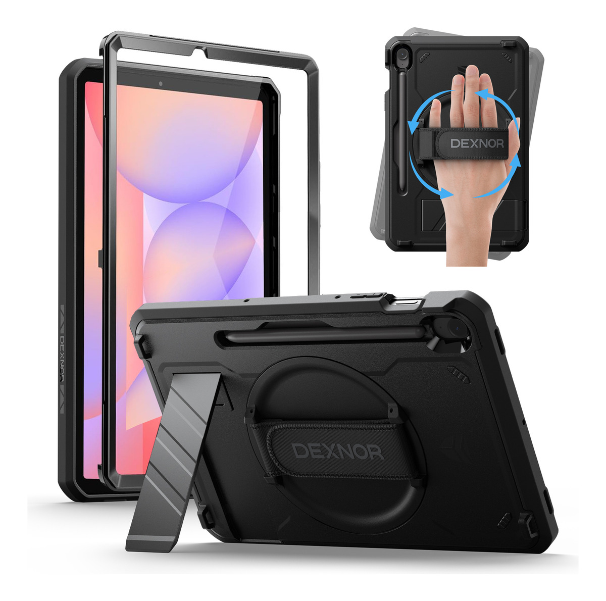 DEXNOR CASE 360° PARA GALAXY TAB S10 LITE X400 CON MANGO - 1