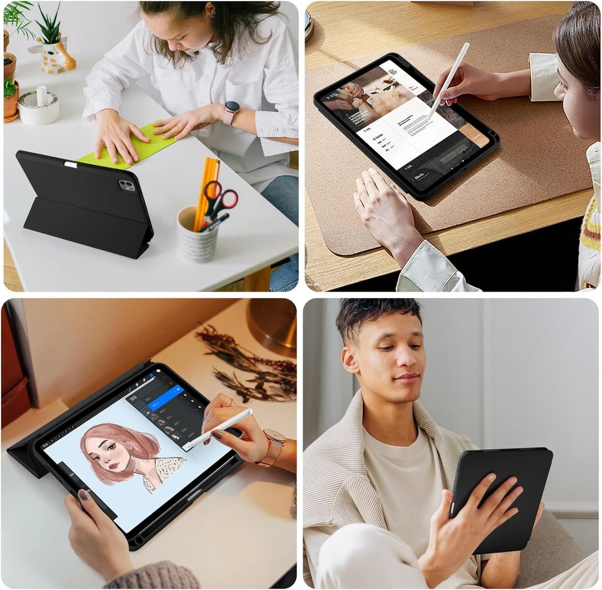 FUNDA CASE PARA IPAD PRO 11 M5 (2025) 5GEN NEGRO A3357 A3358 - 6