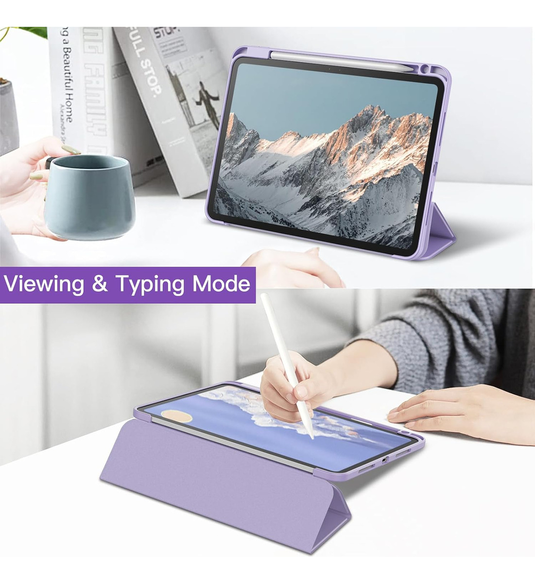 CASE PARA IPAD PRO 11 M5 (2025) A3357 A3358 CLEAR / LILA - 2
