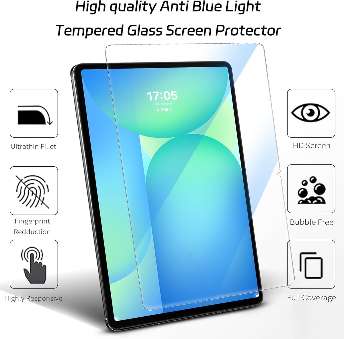 MICA D VIDRIO TEMPLADO PARA GALAXY TAB S10 FE PLUS 13.1 X620 - 5