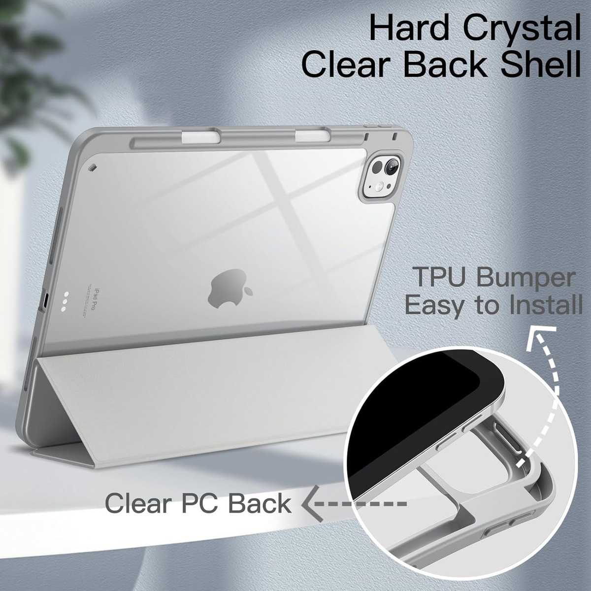 SMART CASE PARA IPAD PRO 11 M4 (2024) | M5 (2025) CLEAR - 2