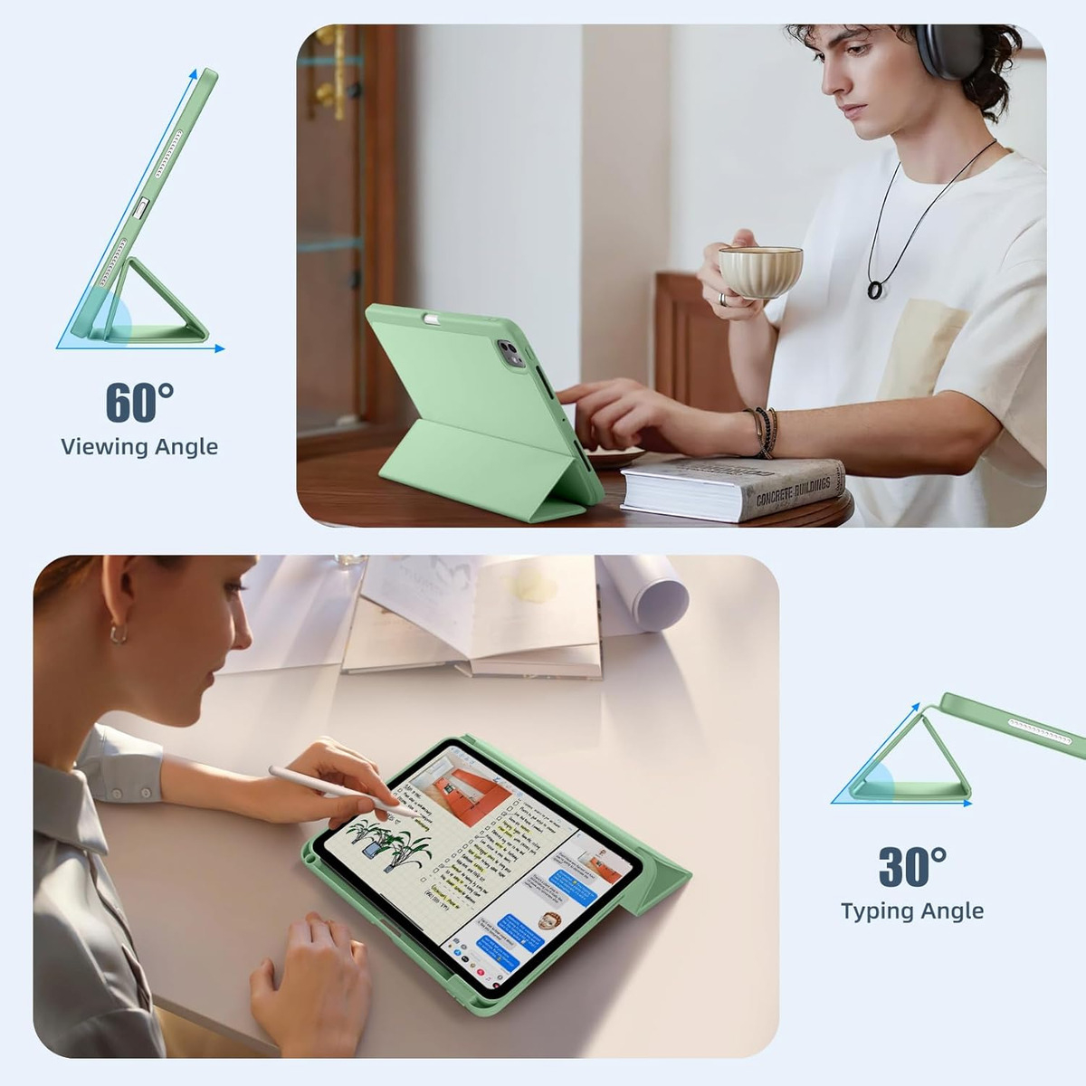 FUNDA CASE PARA IPAD PRO 11 M5 (2025) 5GEN MENTA A3357 A3358 - 3
