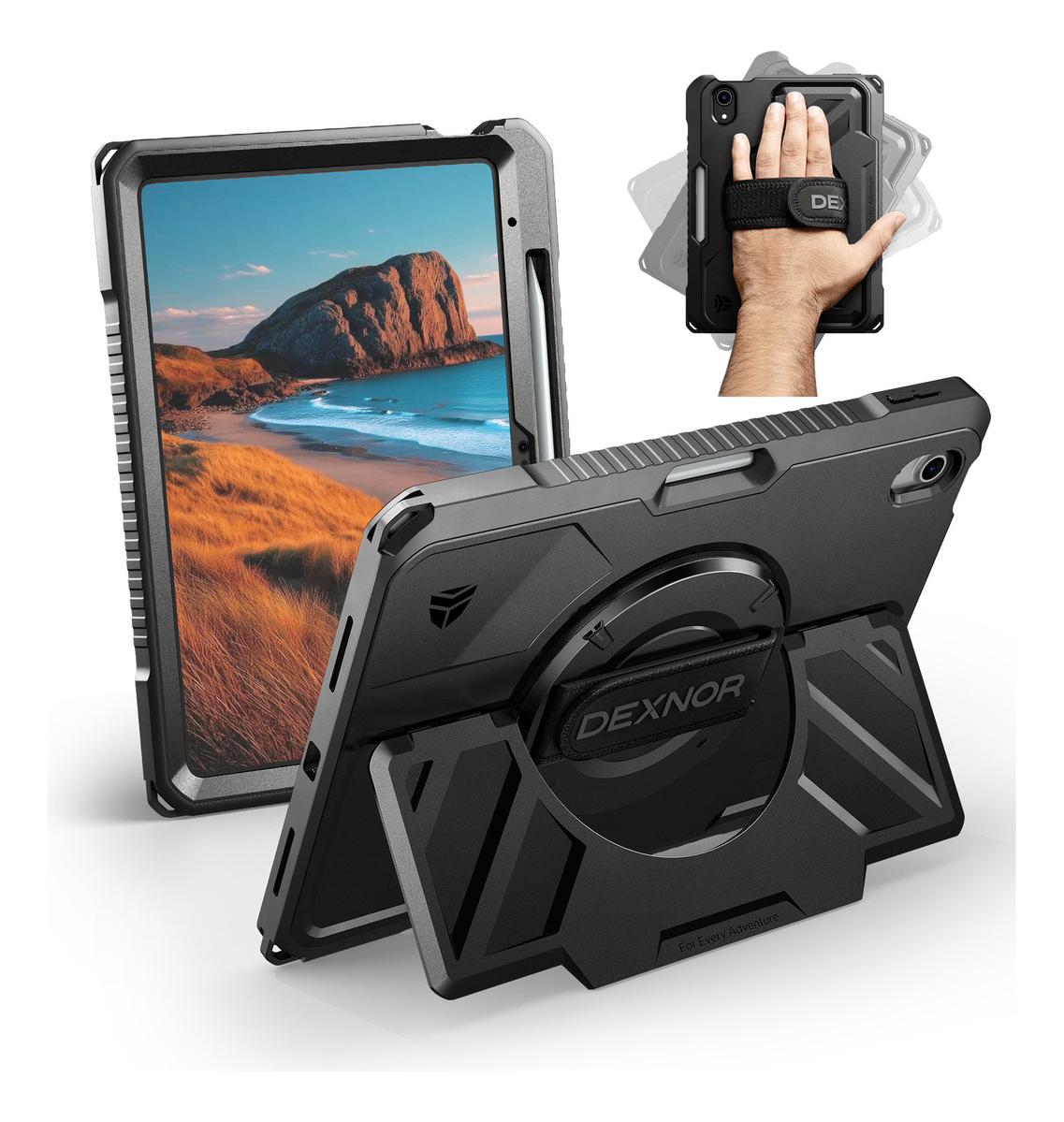 CASE DEXNOR 360° PARA IPAD A16 CHIP 11MA GEN (2025) C/ MANGO - 1