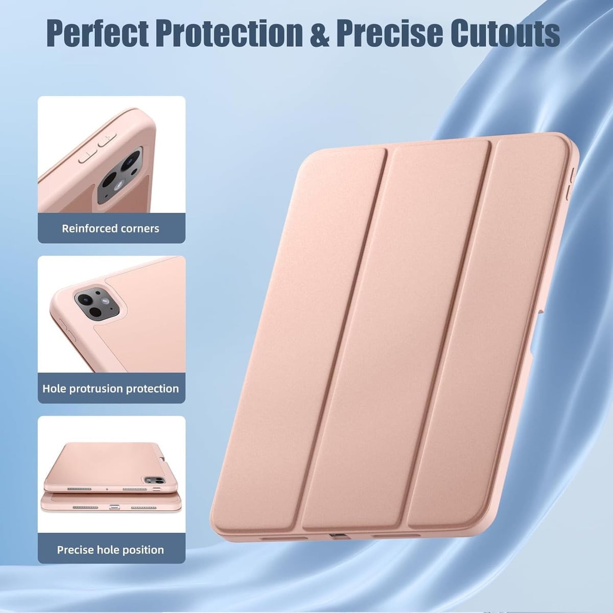 FUNDA CASE PARA IPAD PRO 11 M5 (2025) 5GEN ROSE A3357 A3358 - 3