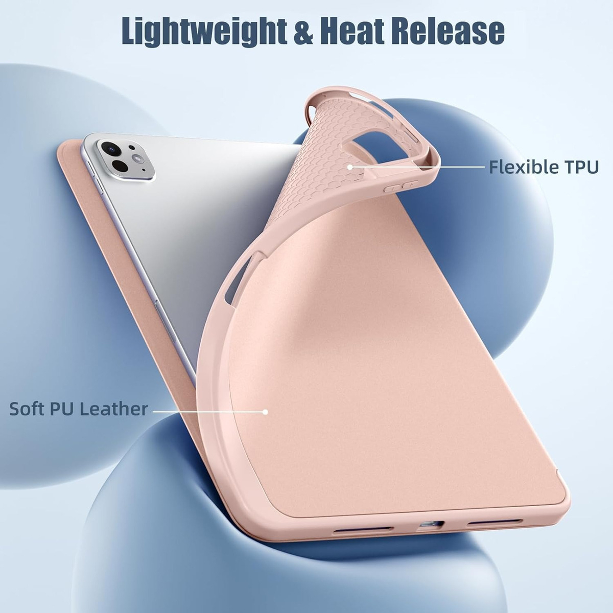 FUNDA CASE PARA IPAD PRO 11 M5 (2025) 5GEN ROSE A3357 A3358 - 5