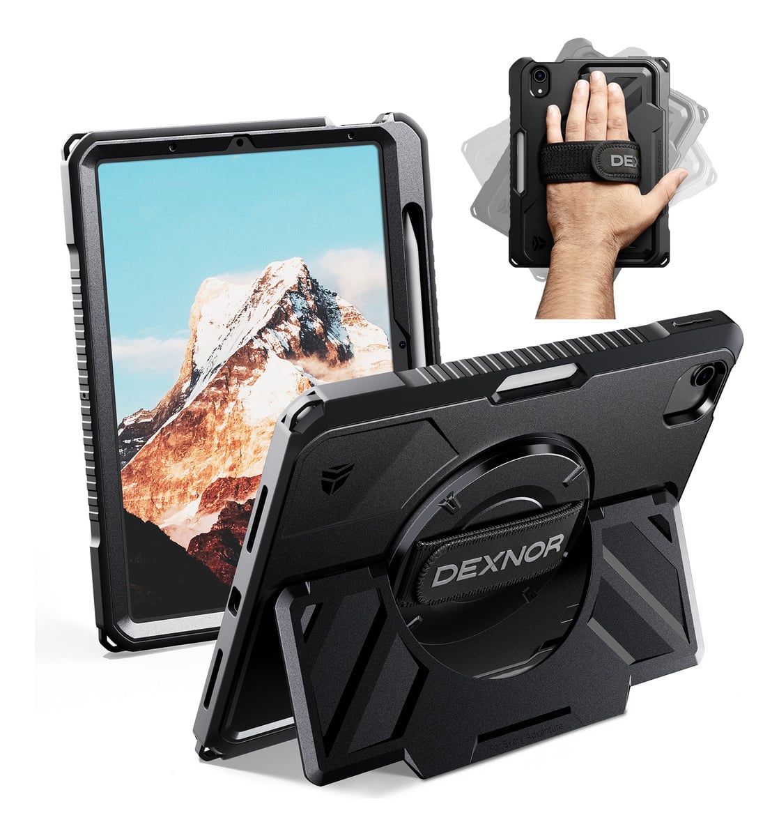 CASE DEXNOR 360° PARA IPAD AIR 5 2022 A2588 A2589 CON MANGO - 1
