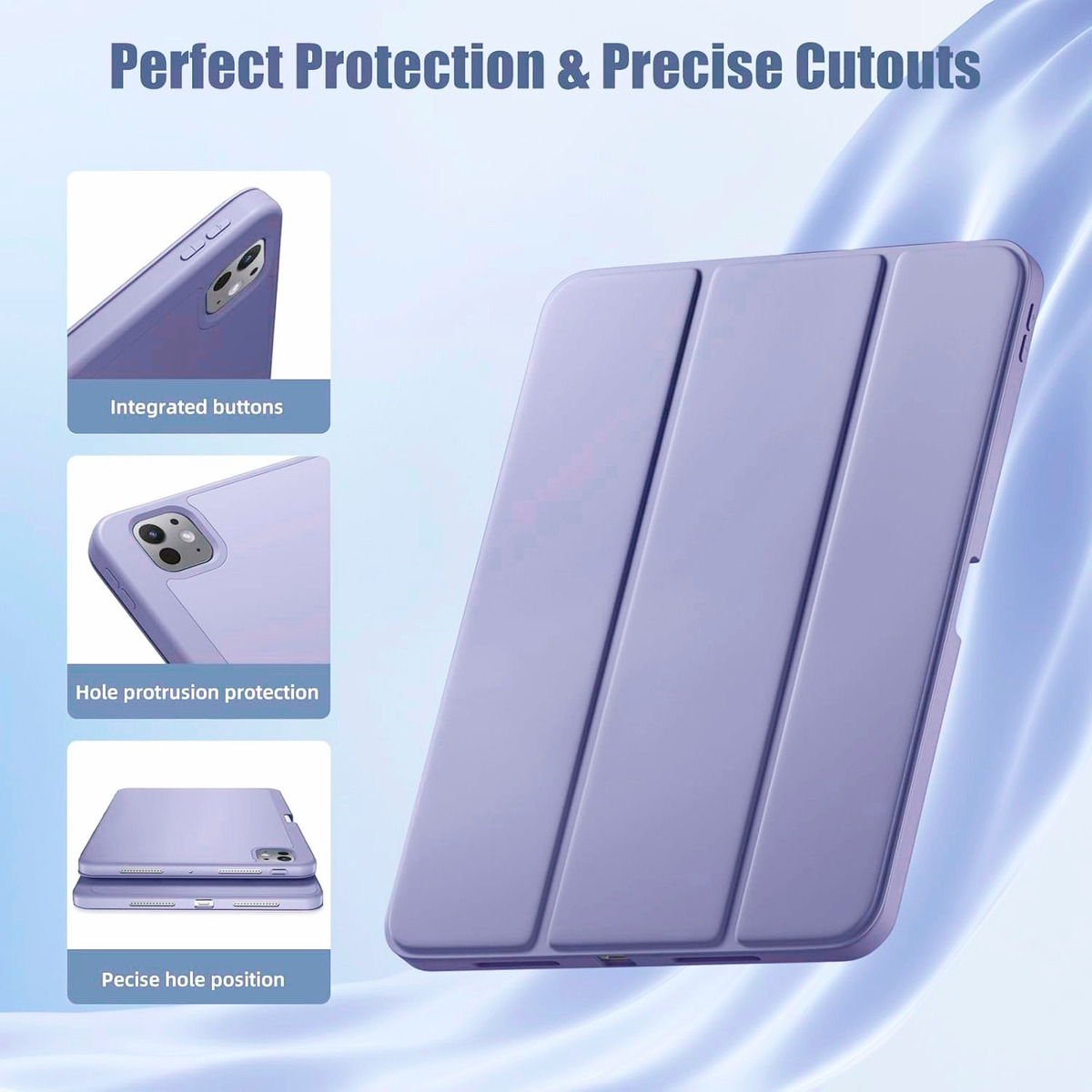 FUNDA CASE PARA IPAD PRO 11 M5 (2025) 5GEN LILA A3357 A3358 - 4
