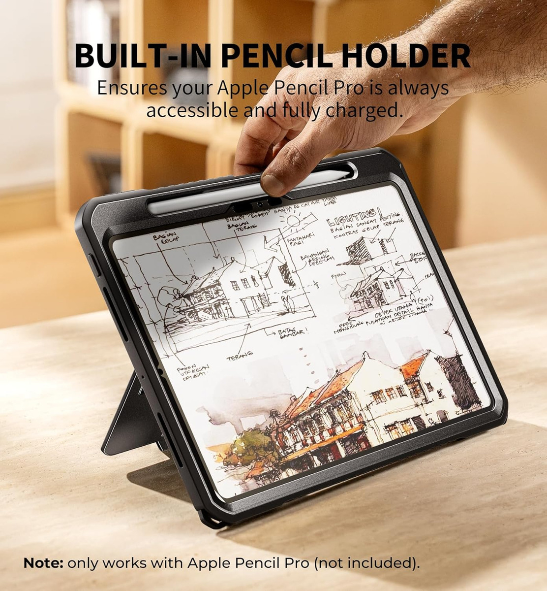 CASE DEXNOR 360° PARA IPAD PRO 11 M4 A2836 A2837 CON MANGO - 2