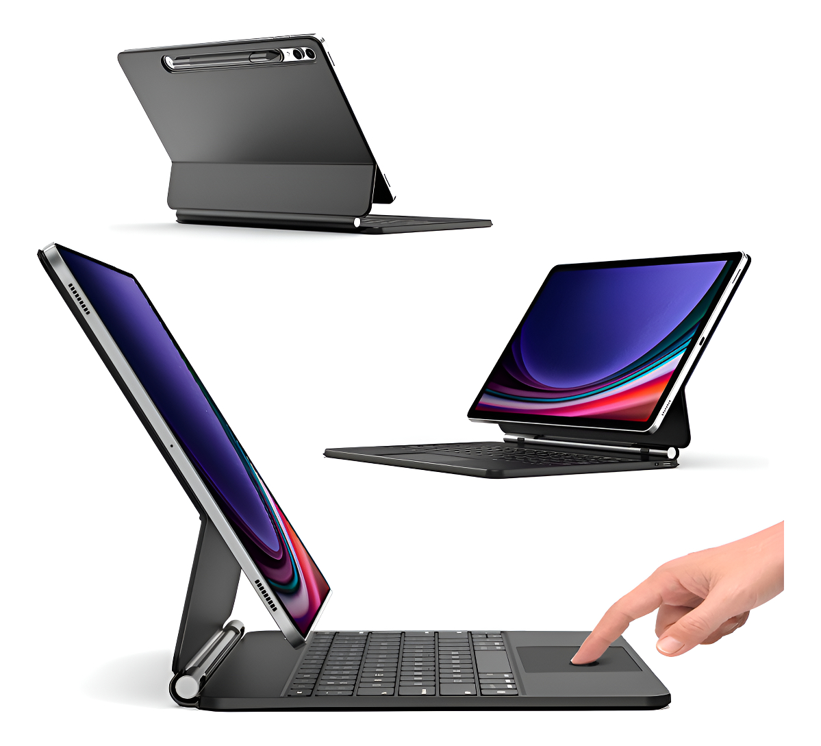 CASE CON TECLADO MAGNÉTICO PARA GALAXY TAB S10 LITE X400 - 1