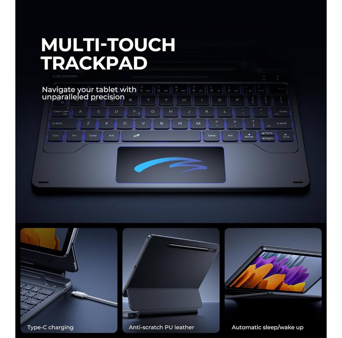 CASE TECLADO DEXNOR TOUCH PARA GALAXY TAB S7 11 T870 T875 - 4