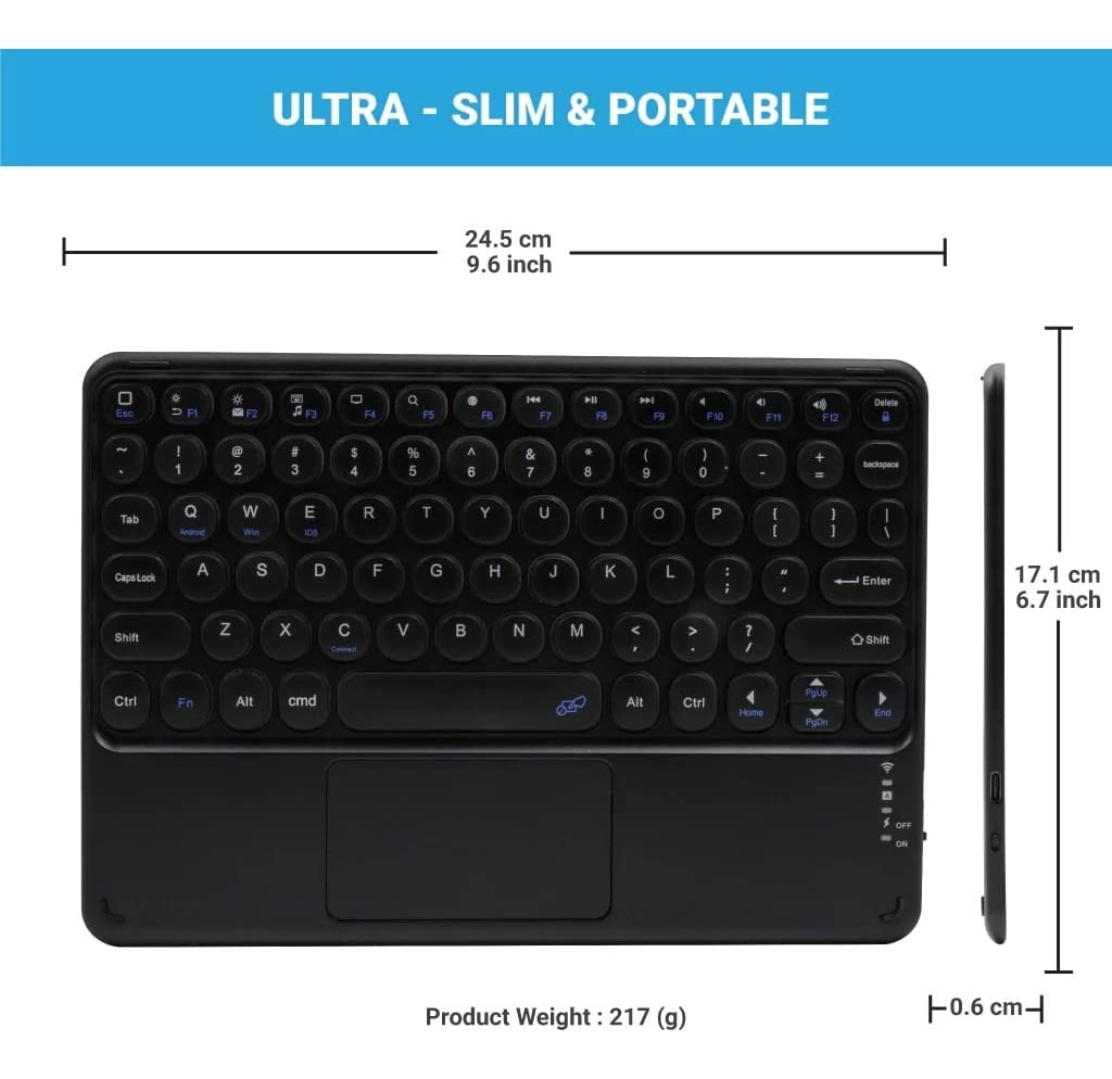 TECLADO PORTÁTIL TOUCHPAD PARA IPAD A16 | 11MA GEN (2025) - 3